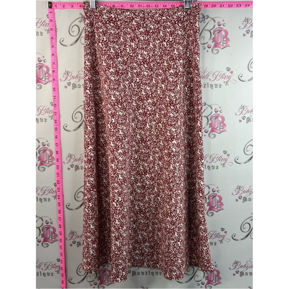 RW&CO. Skirt long maxi flowy flowers Red and White Floral Maxi Skirt
